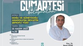 ELBİSTANLI, DOÇ. DR. RESUL KÖSE CUMARTESİ BULUŞMALARINDA KONUŞACAK.